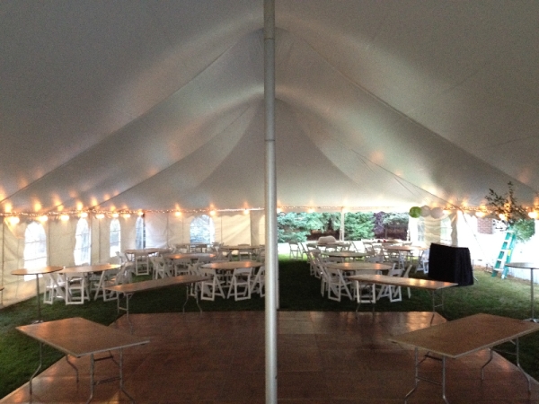 Wedding reception tent rental in Elm Grove